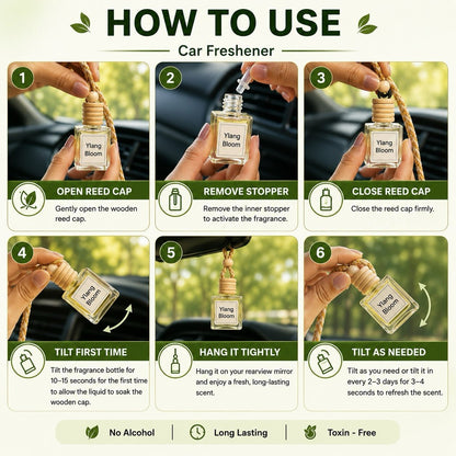 Natural Hanging Perfume for car | Made with Essential Oils - 10ml