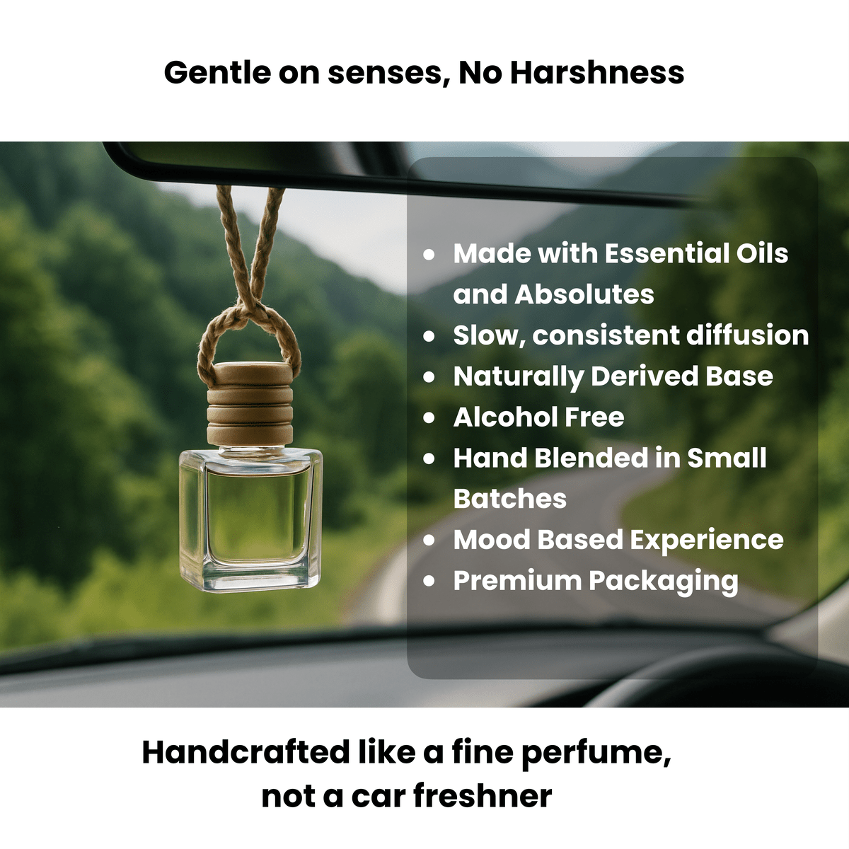 Natural Hanging Perfume for car | Made with Essential Oils - 10ml