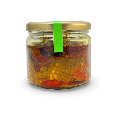 TESTER - Home Made Stuffed Red Chilli Pickle in Wood Pressed Oil | Punjabi Recipe - The Natures Palm