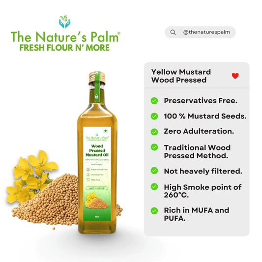 Yellow Mustard Wood Pressed Oil - Non Pungent | Asli Kachi Ghaani